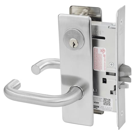 Corbin Russwin Entrance or Office Mortise Lock, LW Lever, M Escutcheon, Satin Chrome ML2053 LWM 626